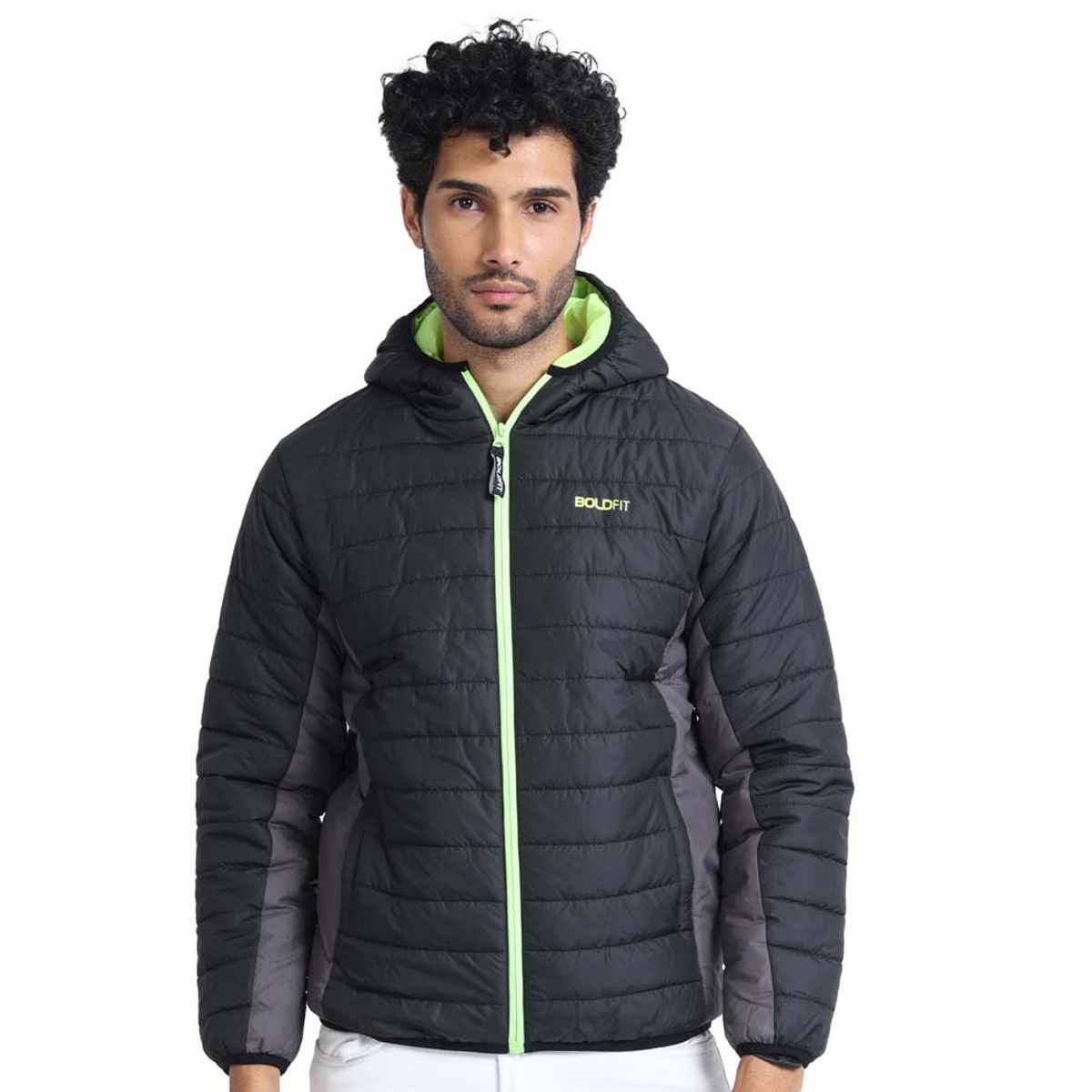 Boldfit Men's Winter Jacket Polyester Padded Bomber Lightweight | L